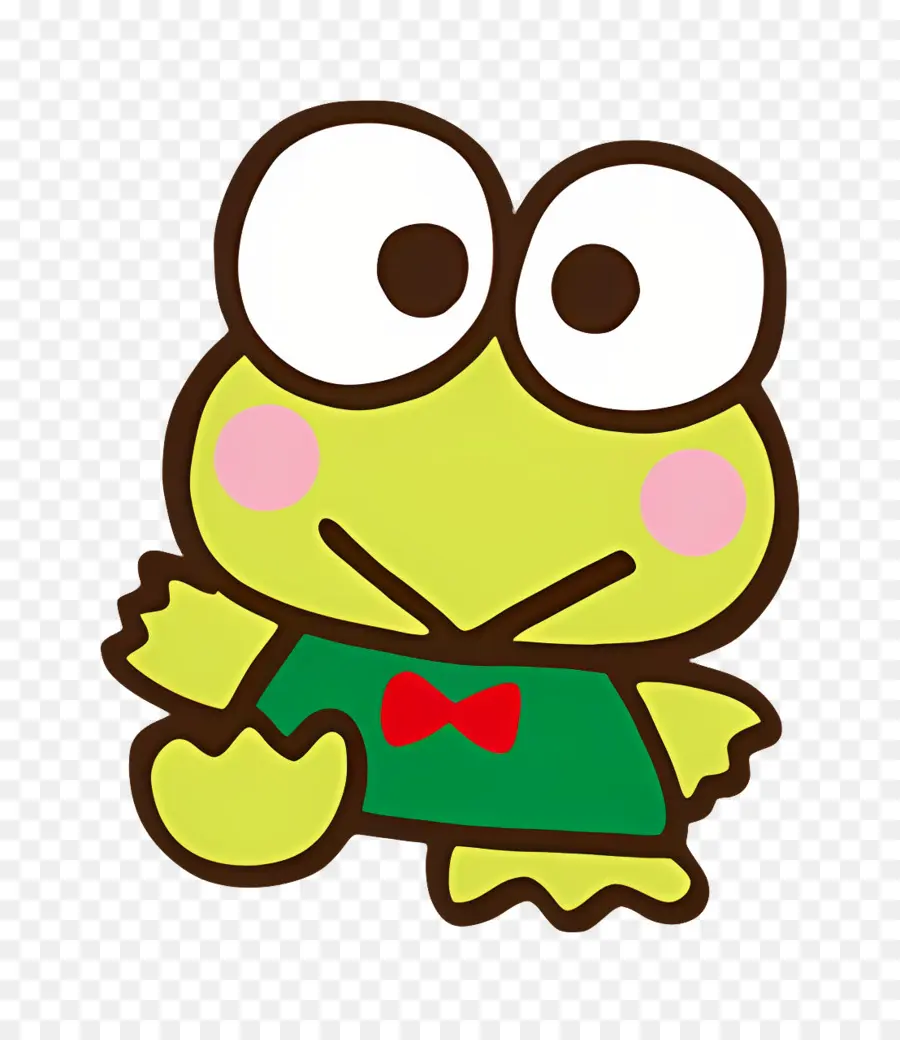 Keroppi，Kırmızı Gömlekli Yeşil Kurbağa PNG