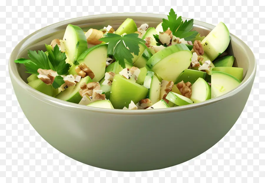 Waldorf Salatası，Yeşil Elma Salatası PNG