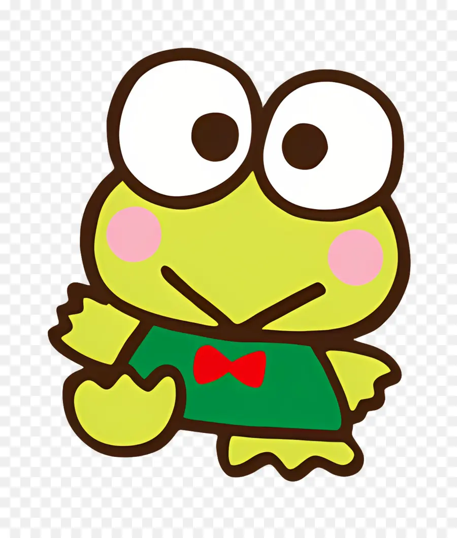 Keroppi，Kırmızı Gömlekli Yeşil Kurbağa PNG