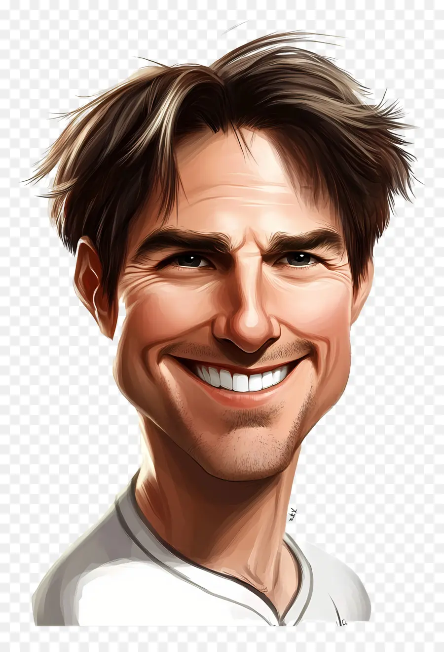 Tom Cruise，Karikatür Gülümseyen Adam PNG