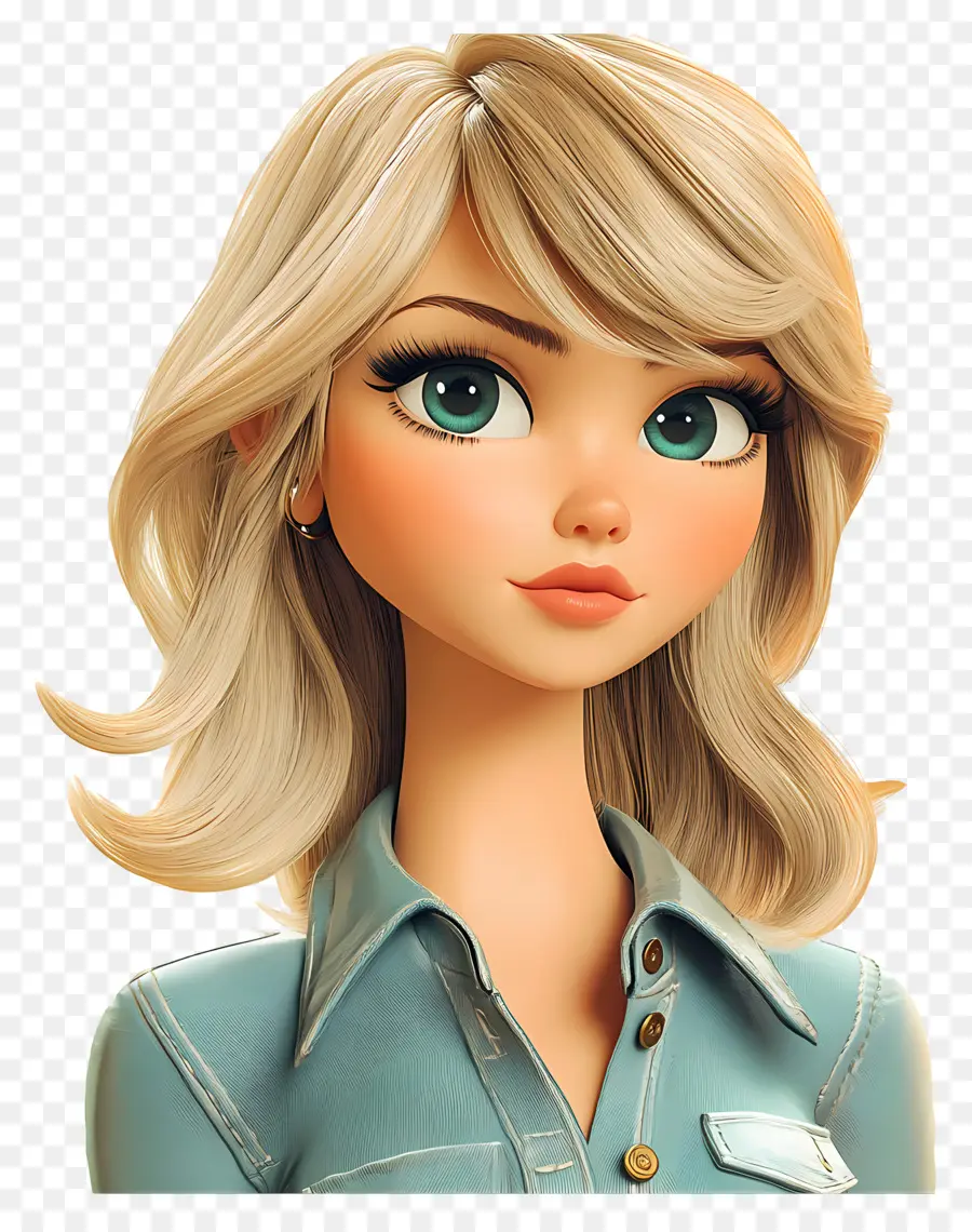 Taylor Swift，Bukleli Karikatür Kadın PNG