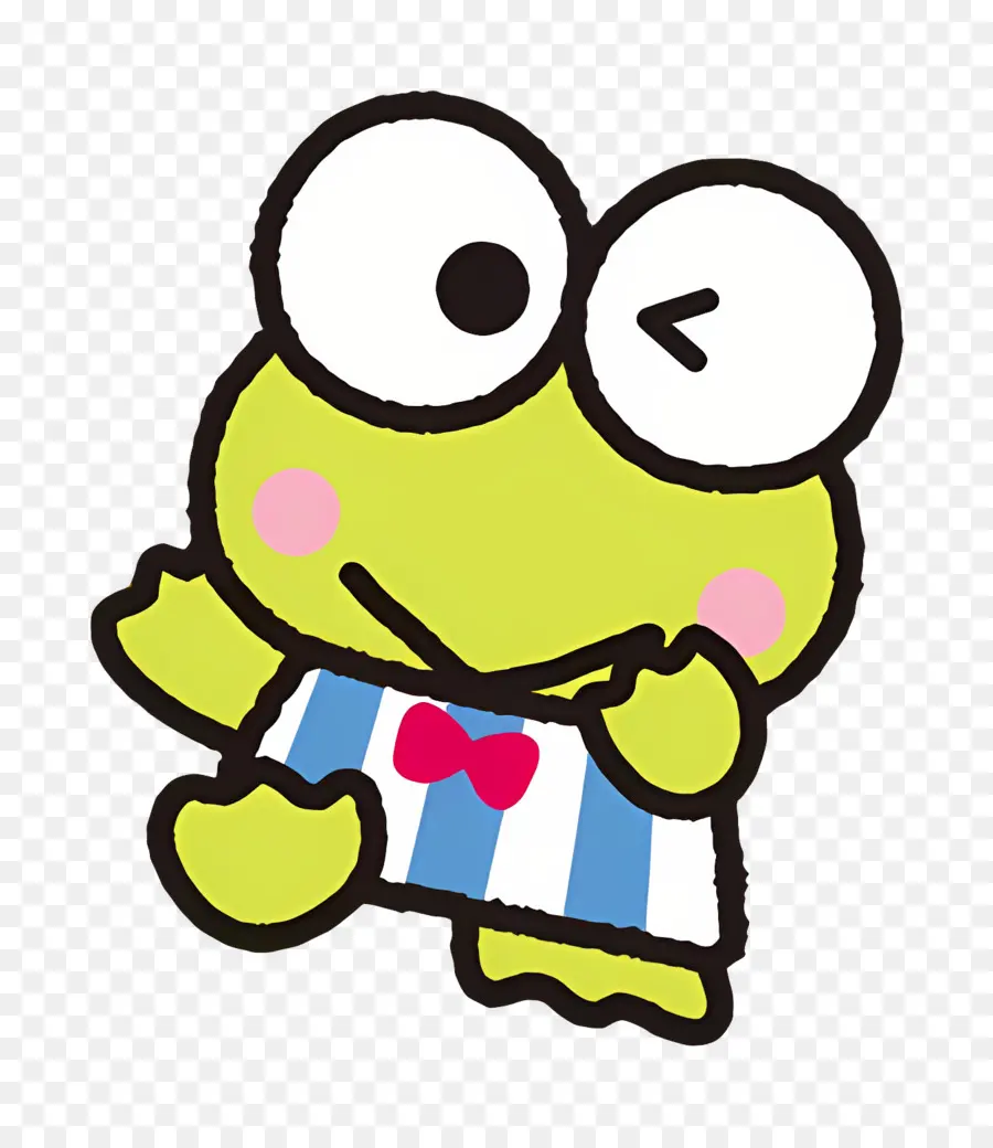 Keroppi，Kırmızı Gömlekli Yeşil Kurbağa PNG