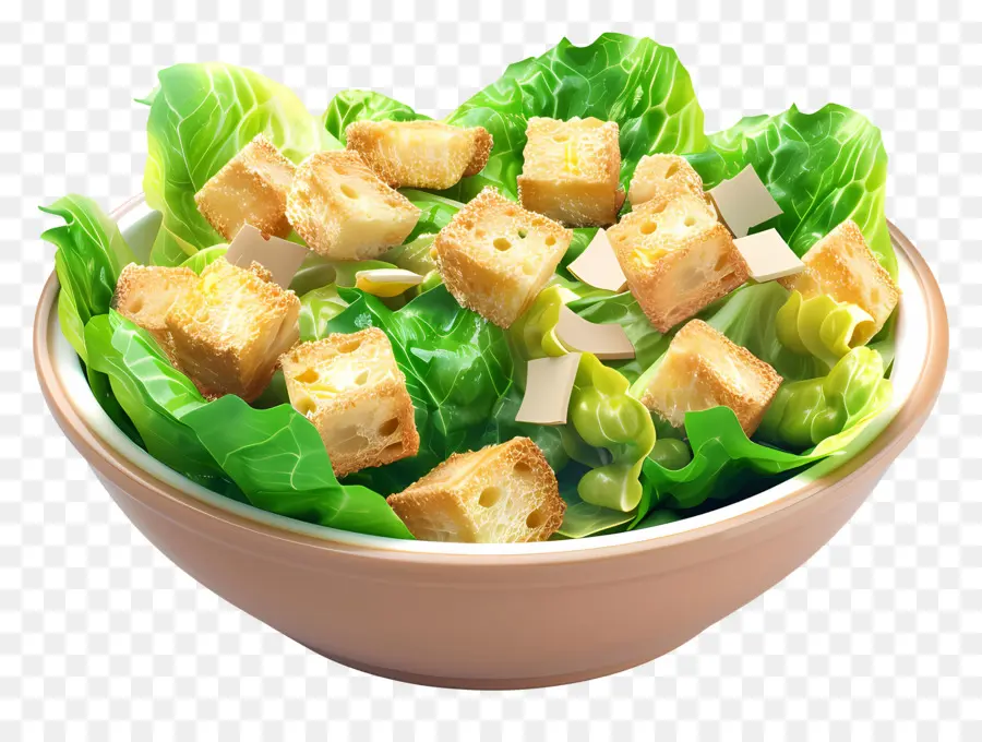 Sezar Salatası，Krutonlu Salata PNG