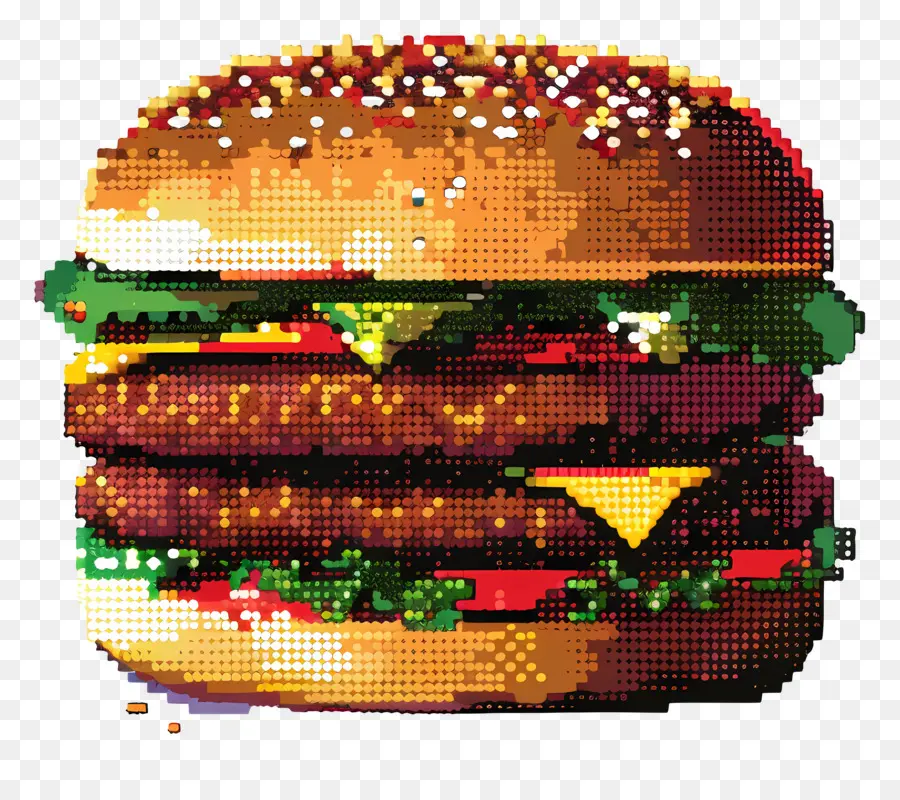 Piksel Hamburger，Pikselli Burger PNG