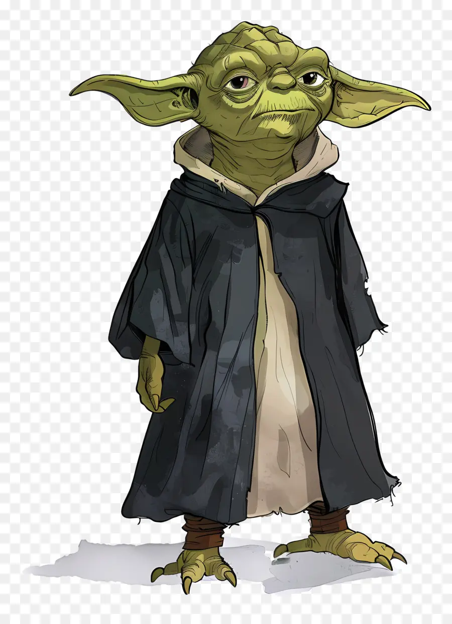 Yoda，Elbiseli Yeşil Yaratık PNG