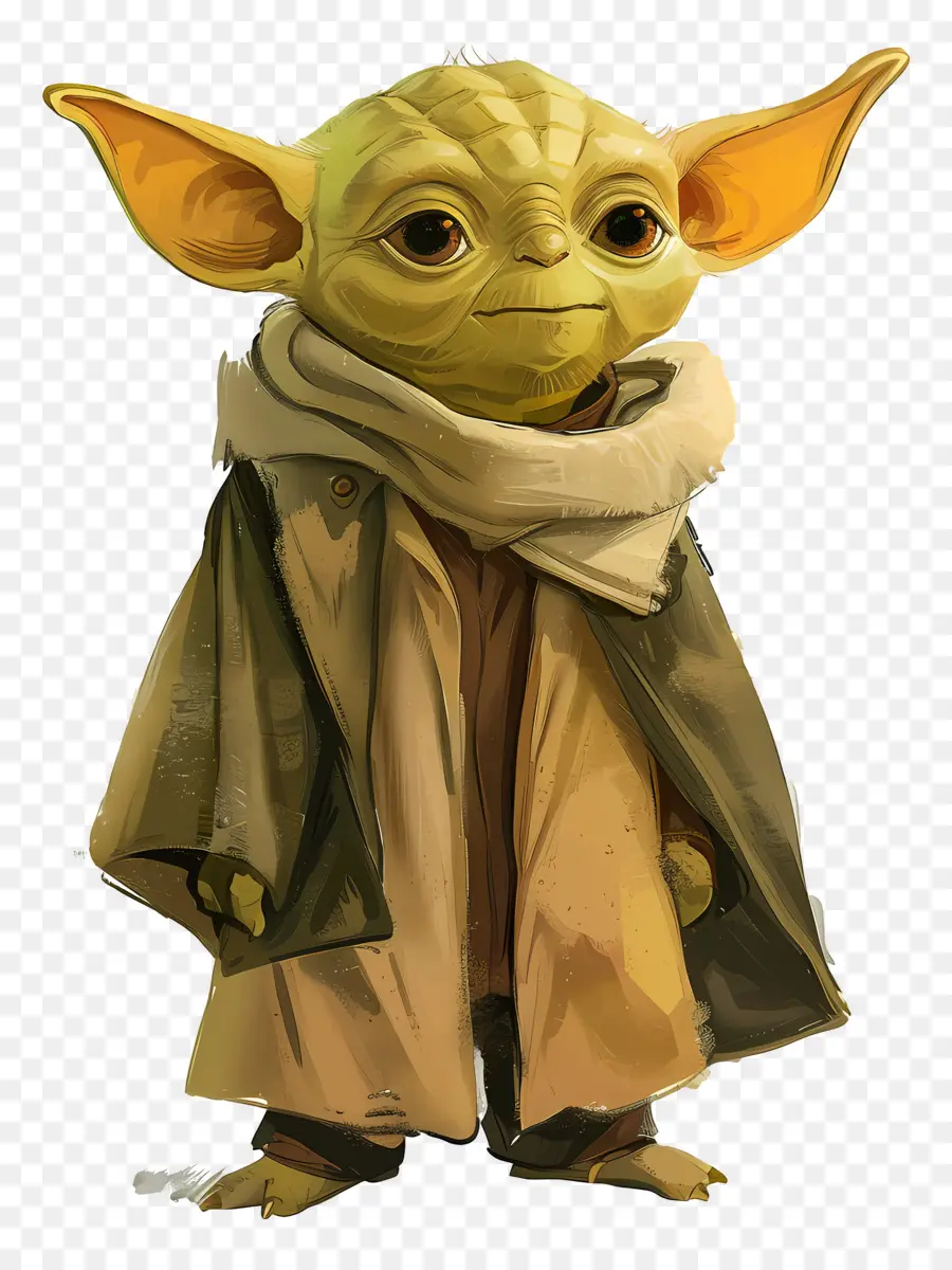 Yoda，Elbiseli Yeşil Yaratık PNG