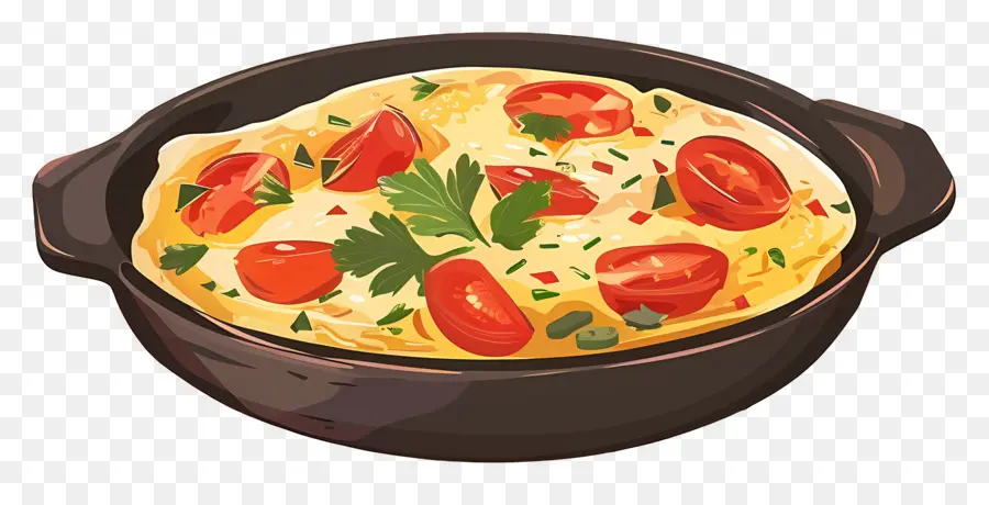 İspanyol Omleti，Tavada Omlet PNG