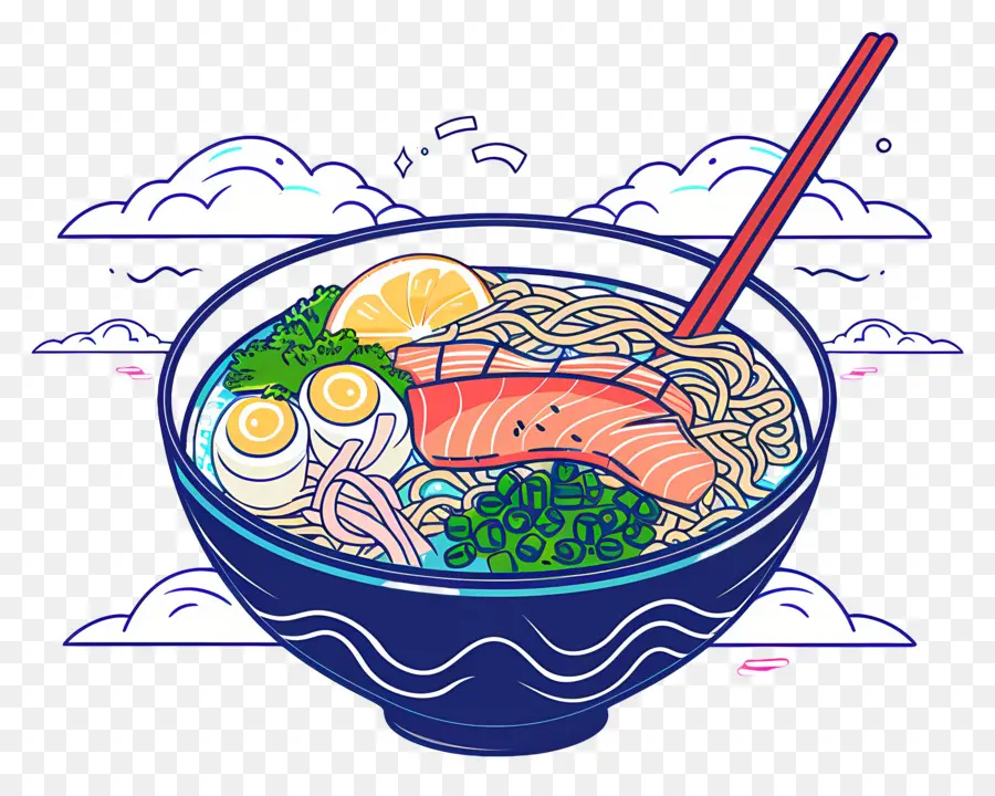 Kase Ramen，Somonlu Erişte Kasesi PNG