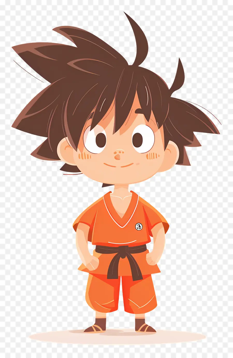 Goku，Turuncu Kıyafetli Çocuk PNG