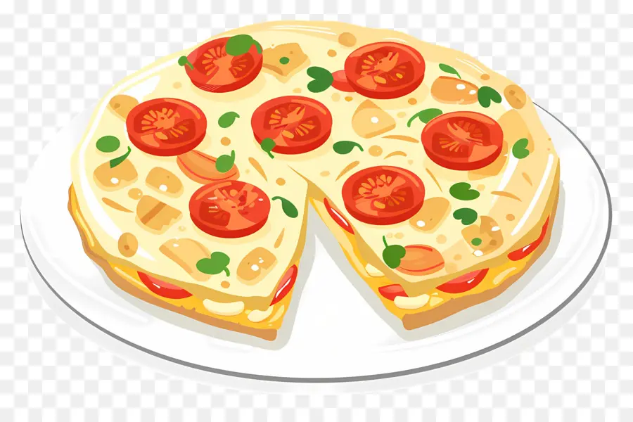 İspanyol Omleti，Pizza PNG