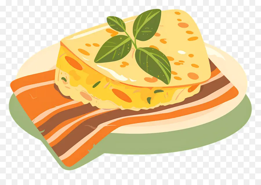 İspanyol Omleti，Omlet Dilim PNG