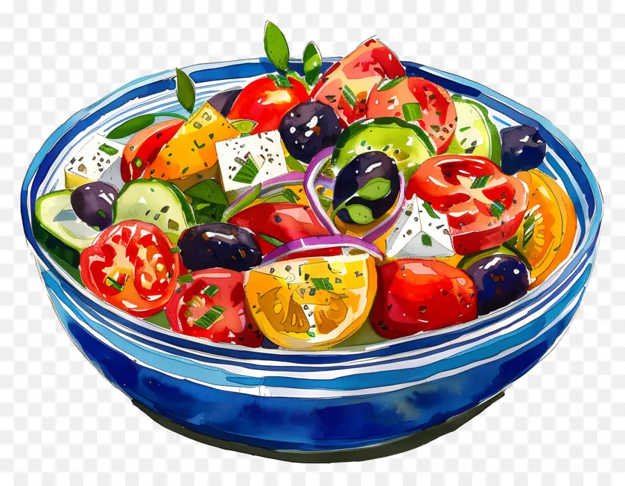 Yunan Salatası，Bir Kase Salata PNG