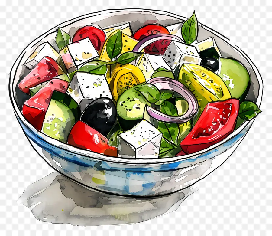 Yunan Salatası，Salata Kasesi PNG