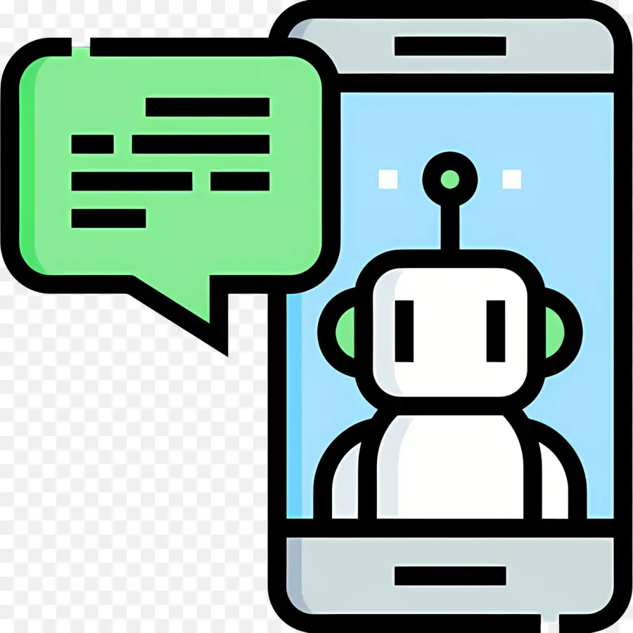 Yapay Zeka，Telefondaki Robot PNG