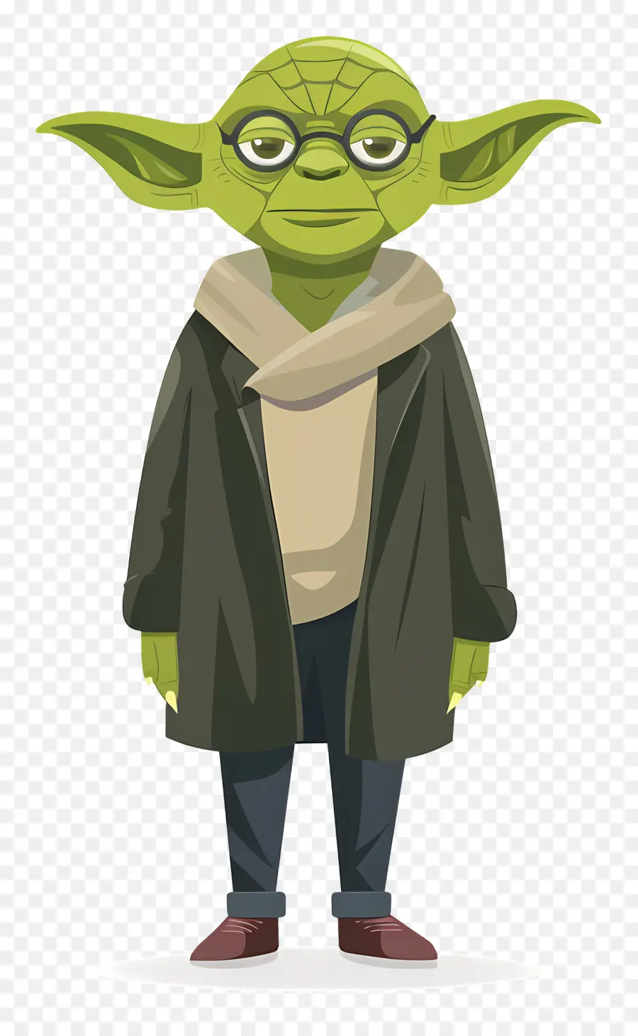 Yoda，Gözlüklü Yeşil Yaratık PNG