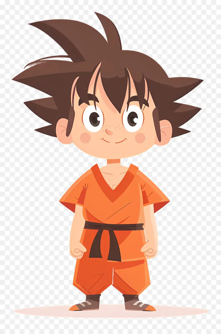 Goku，Turuncu Kıyafetli Çocuk PNG