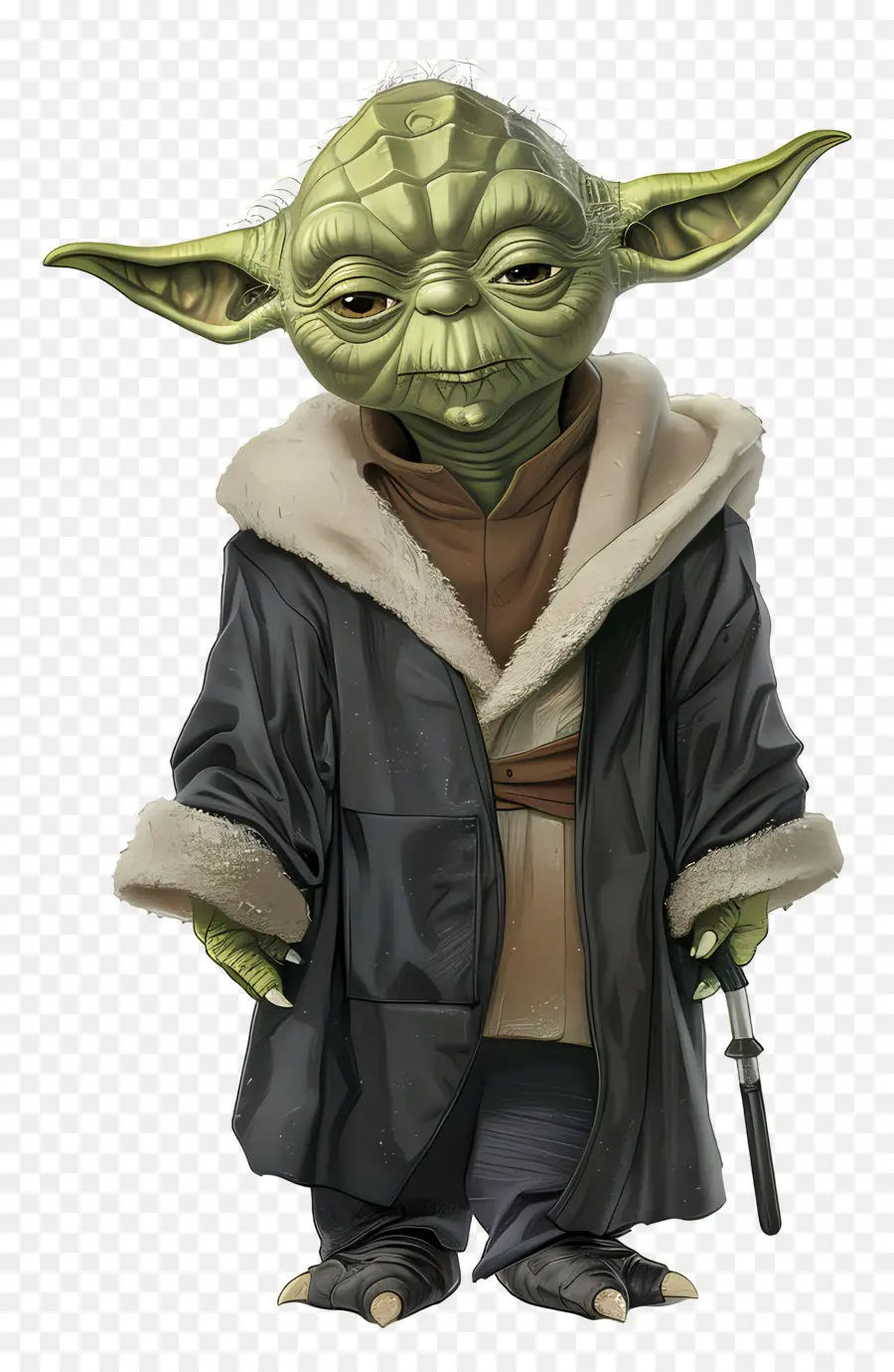 Yoda，Gözlüklü Yeşil Yaratık PNG