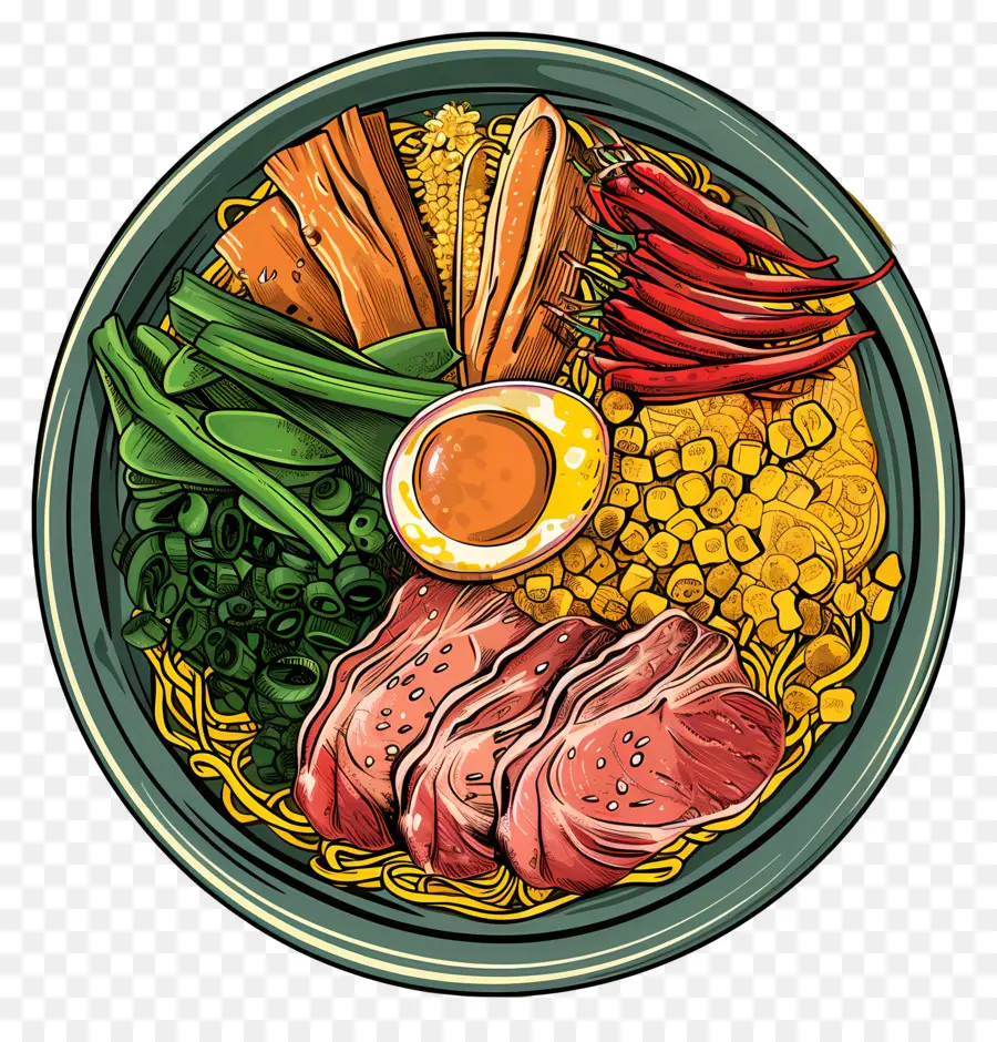 Kase Ramen，Baharatlı Ramen Kasesi PNG