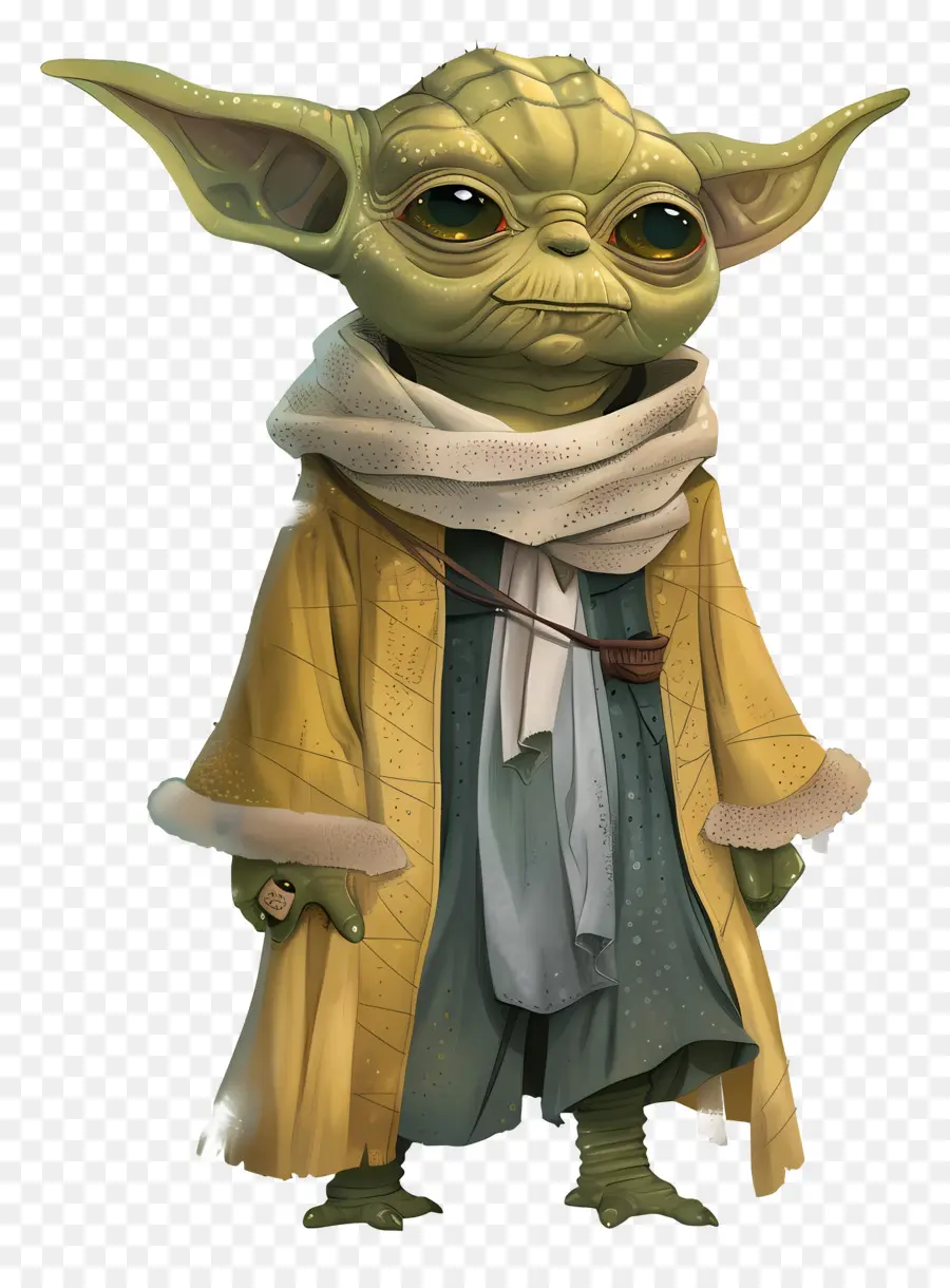 Yoda，Elbiseli Yeşil Yaratık PNG