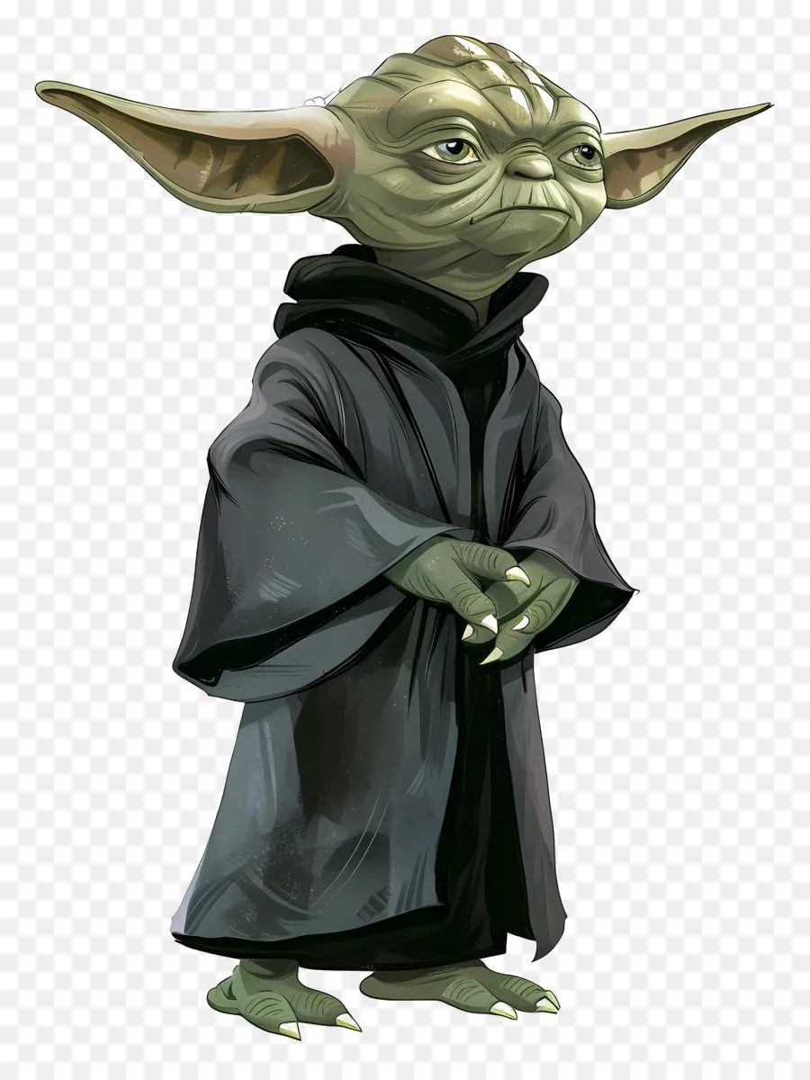 Yoda，Elbiseli Yeşil Yaratık PNG