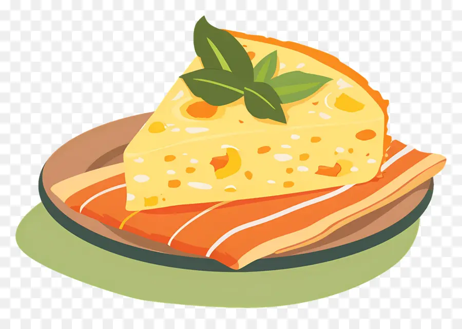 İspanyol Omleti，Omlet Dilim PNG