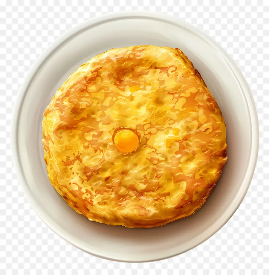 İspanyol Omleti，Omlet Plaka üzerinde PNG