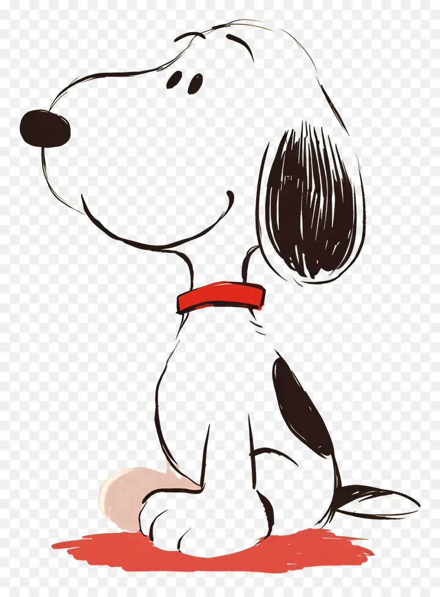 Snoopy，Karikatür Köpek Oturuyor PNG