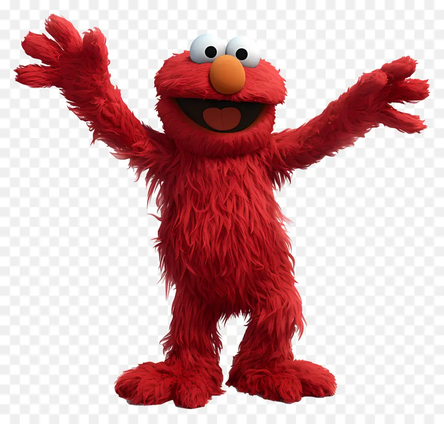 Elmo，Kırmızı Tüylü Karakter PNG