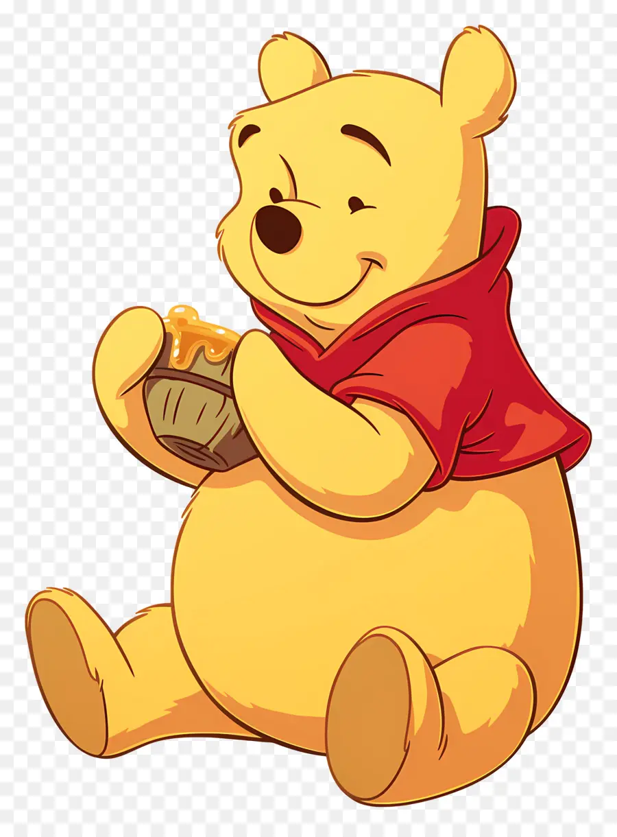 Winnie The Pooh，Bal Çömleği Ile Sarı Ayı PNG