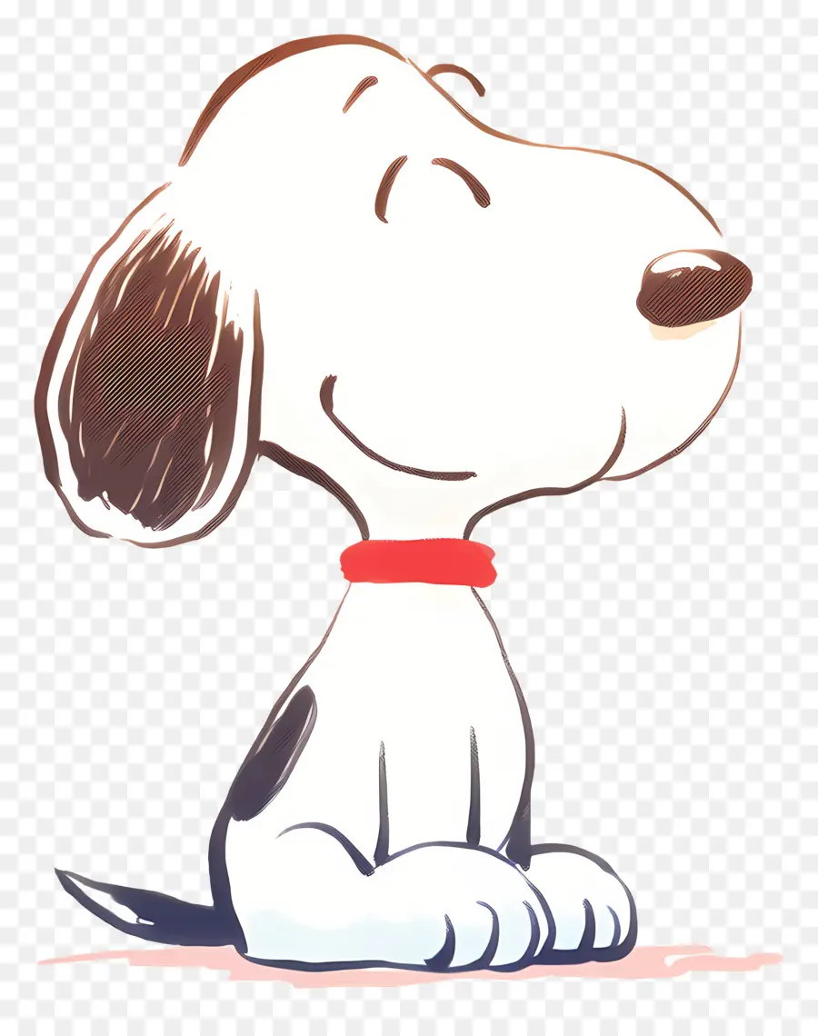 Snoopy，Kırmızı Yakalı Karikatür Köpek PNG