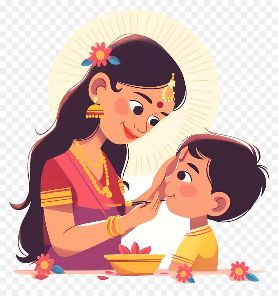 Bhai Dooj，Kadın Ve Çocuk PNG