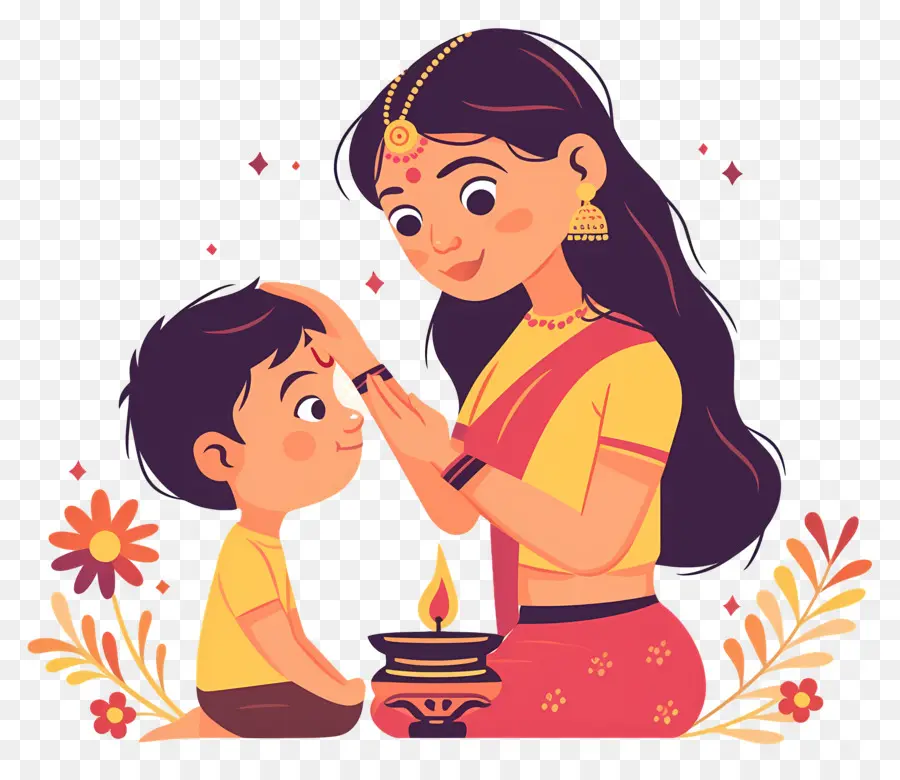 Bhai Dooj，Kadın Ve Çocuk PNG