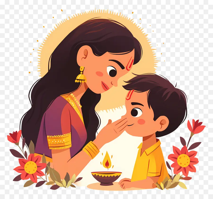 Bhai Dooj，Kadın Ve Çocuk PNG