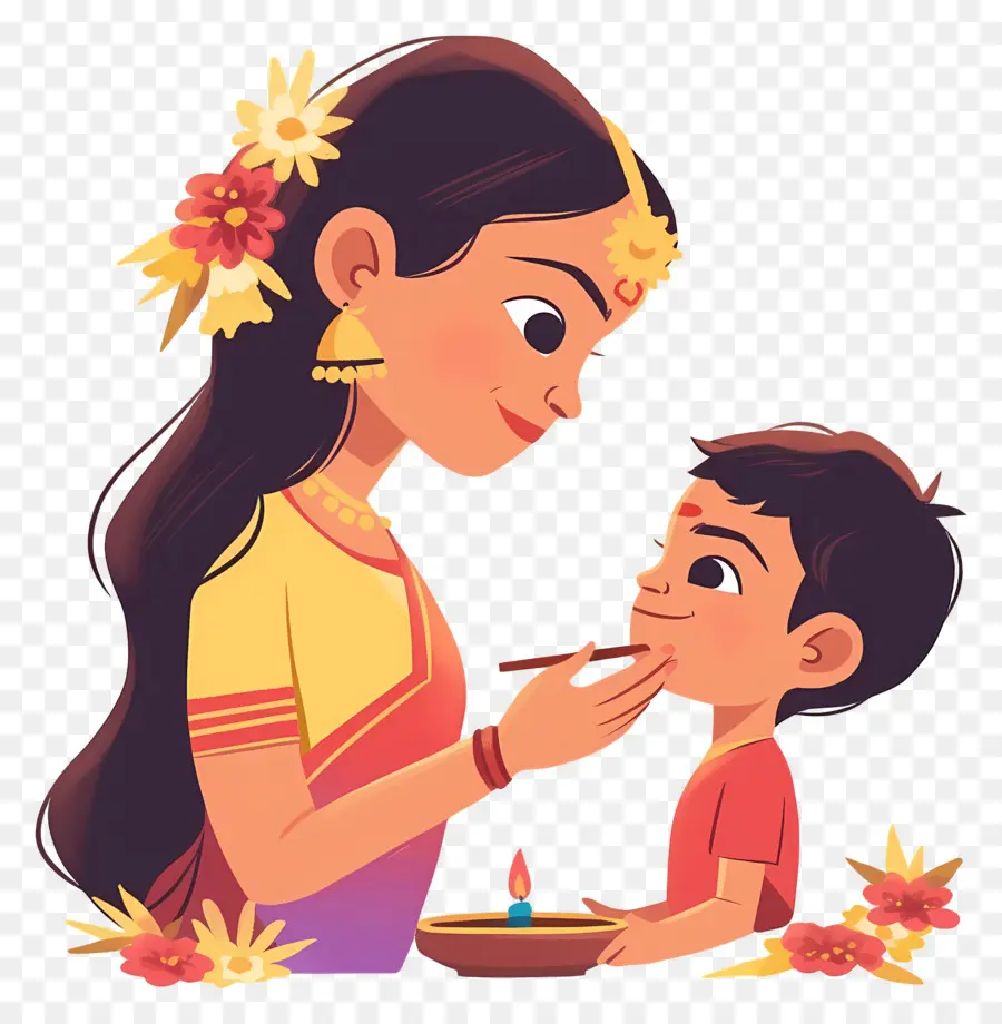 Bhai Dooj，Kız Kardeş Ve Erkek Kardeş PNG