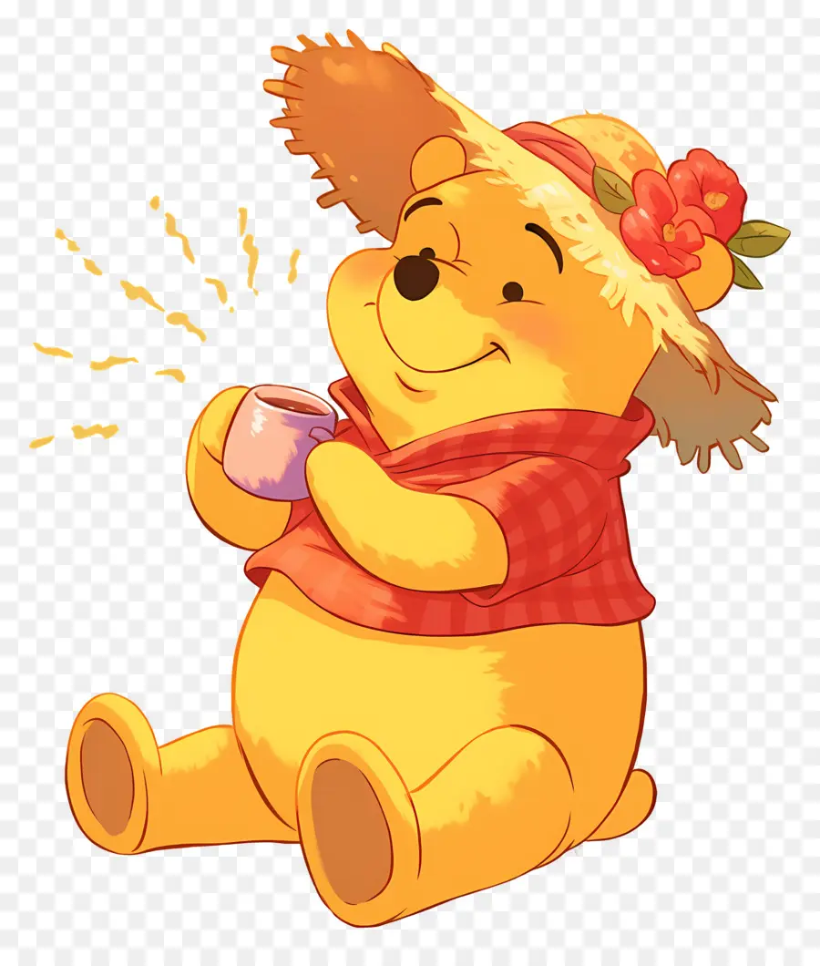 Winnie The Pooh，Şapkalı Ayı PNG