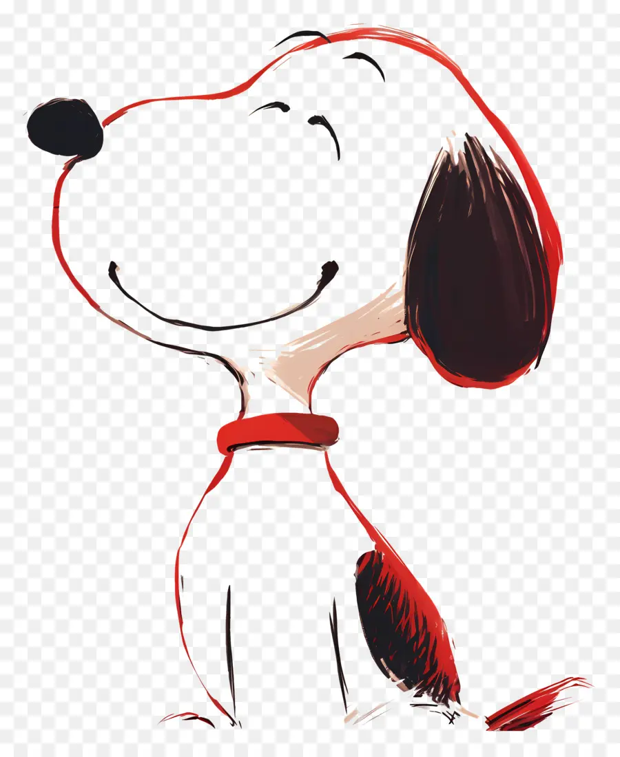 Snoopy，Gülümseyen Karikatür Köpek PNG