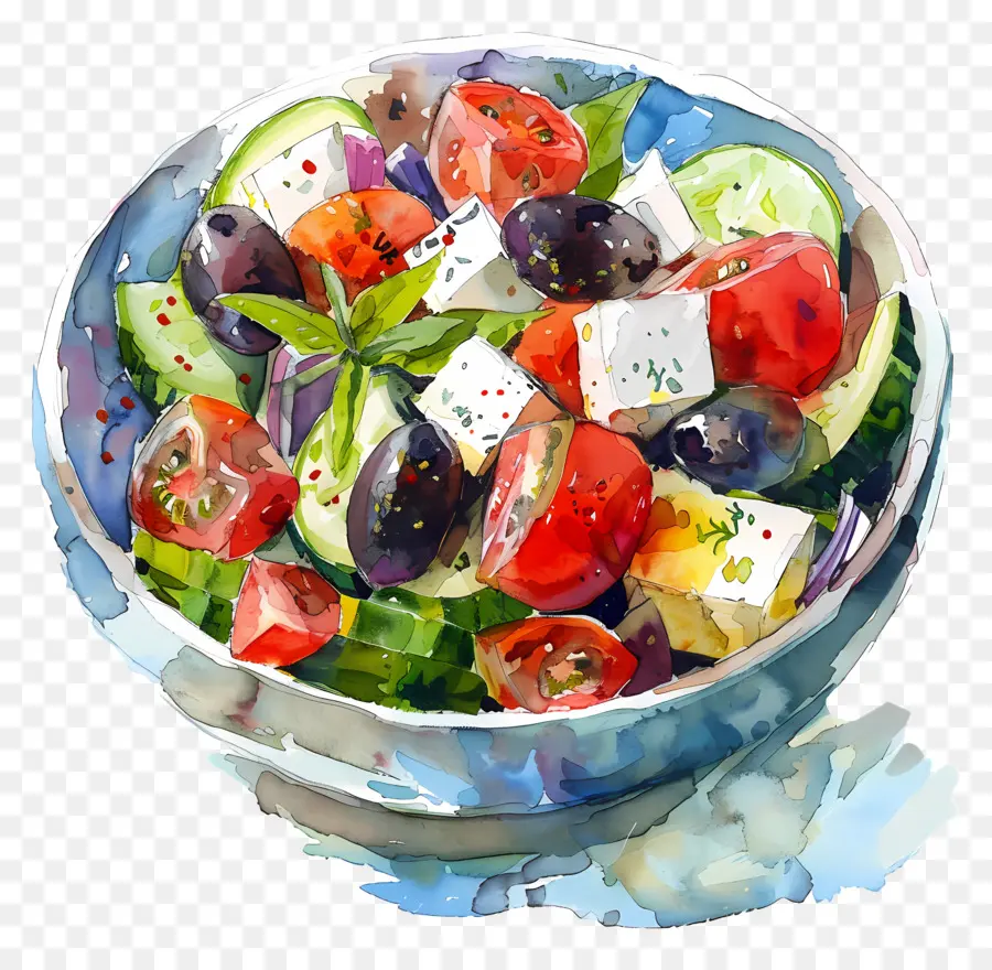 Yunan Salatası，Salata Kasesi PNG