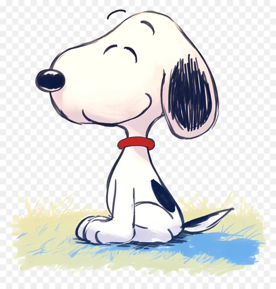 Snoopy，Karikatür Köpek Oturuyor PNG