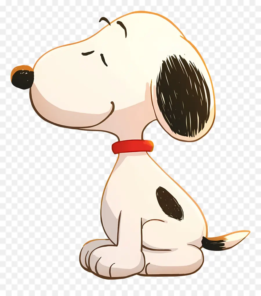 Snoopy，Kırmızı Yakalı Karikatür Köpek PNG