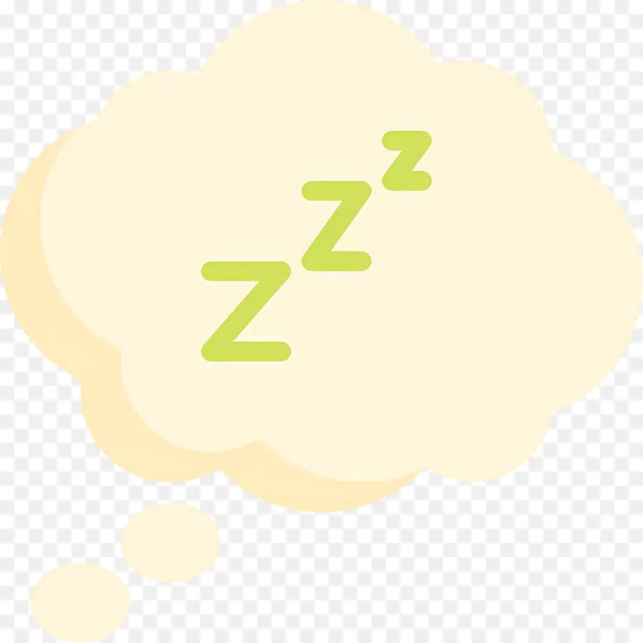 Uyu Zzz，Zzz Ile Düşünce Balonu PNG