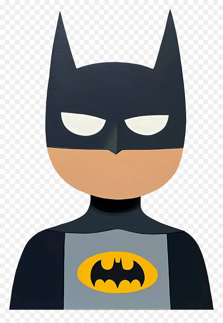 Batman，Minimalist Süper Kahraman Yüzü PNG