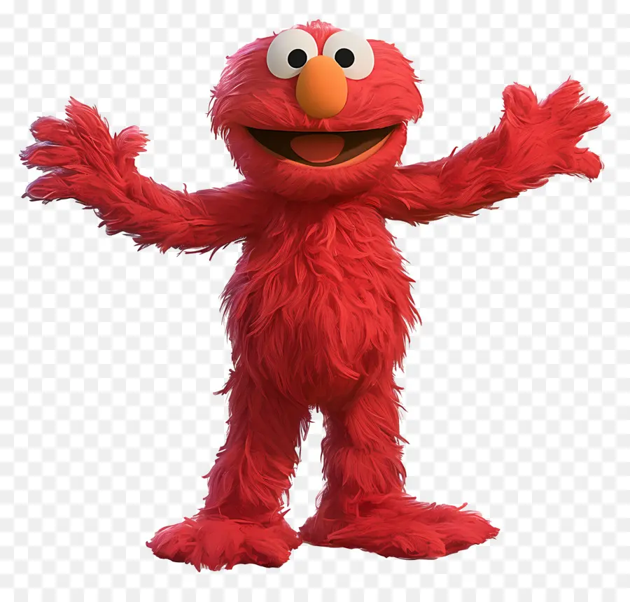 Elmo，Kırmızı Tüylü Karakter PNG