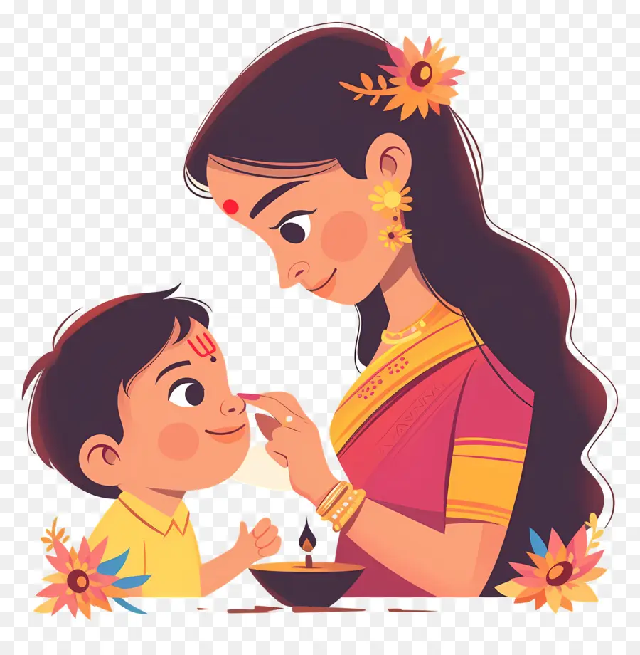 Bhai Dooj，Kadın Ve Çocuk PNG