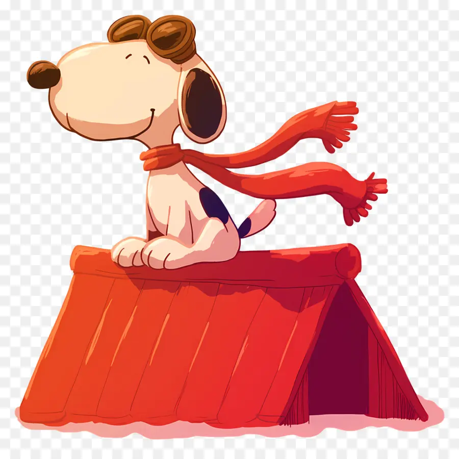 Snoopy，Karikatür Köpek çatıda PNG