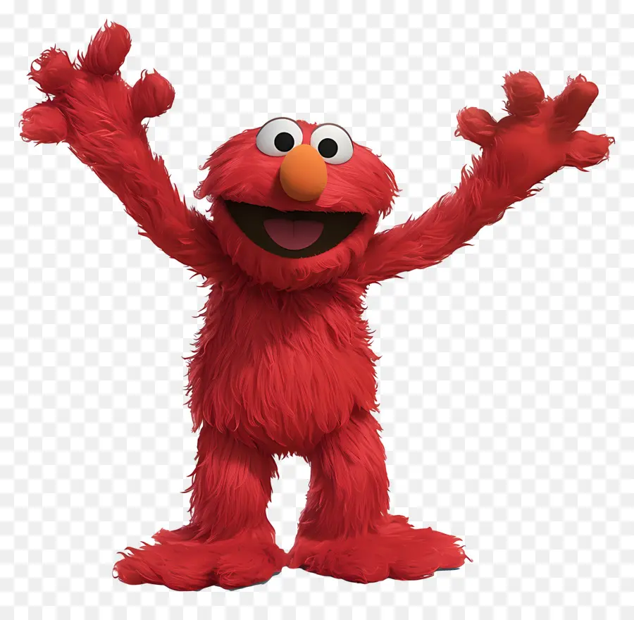 Elmo，Kırmızı Tüylü Karakter PNG