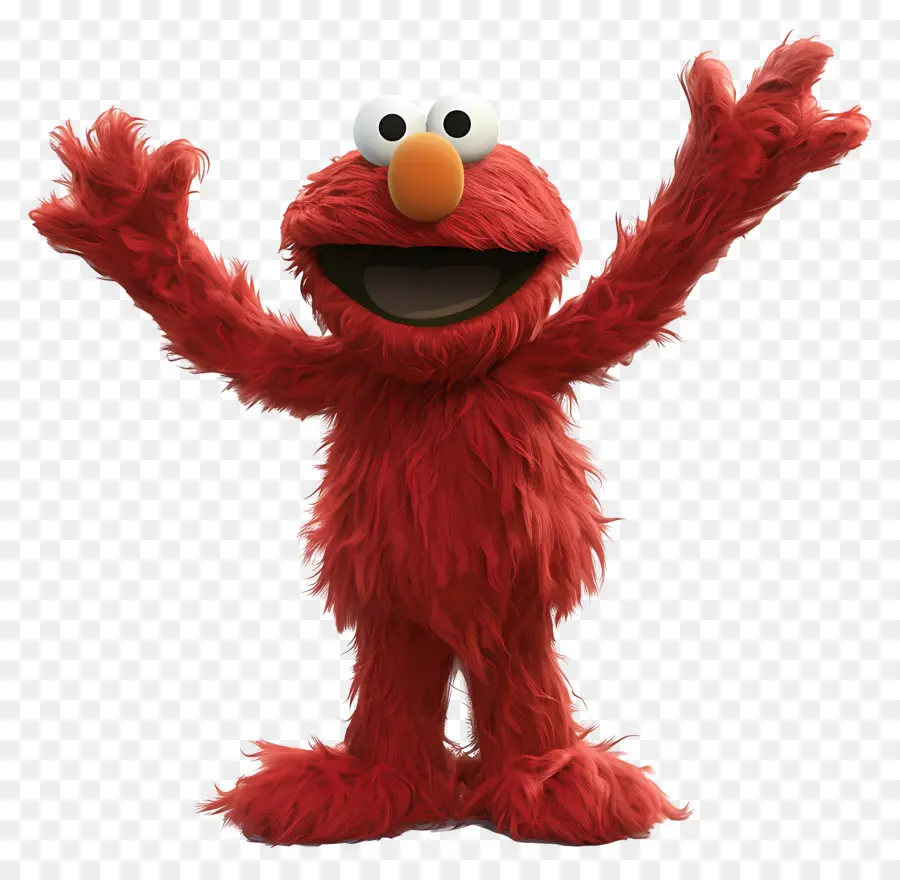 Elmo，Kırmızı Tüylü Karakter PNG