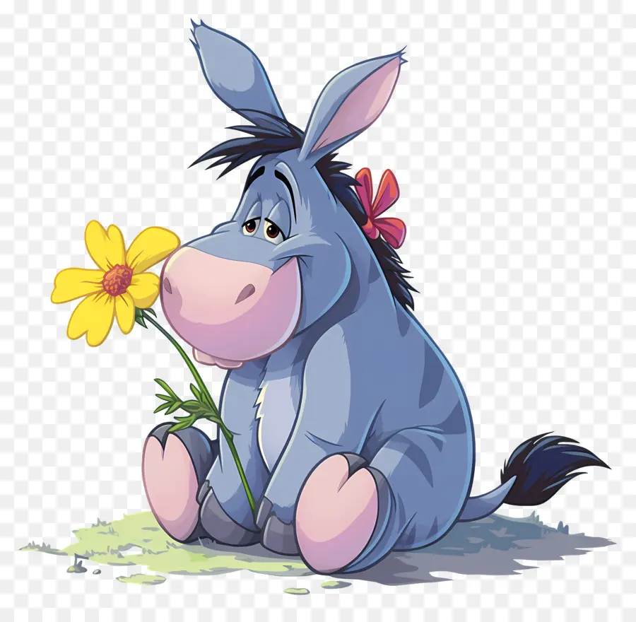 Eeyore，Çiçekli Eşek PNG