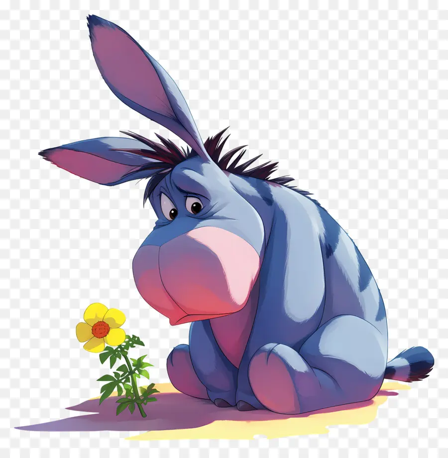 Eeyore，Çiçekli Eşek PNG