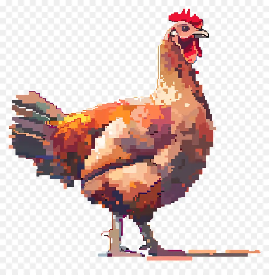 Pixel Şükran Günü Türkiyesi，Renkli Horoz PNG