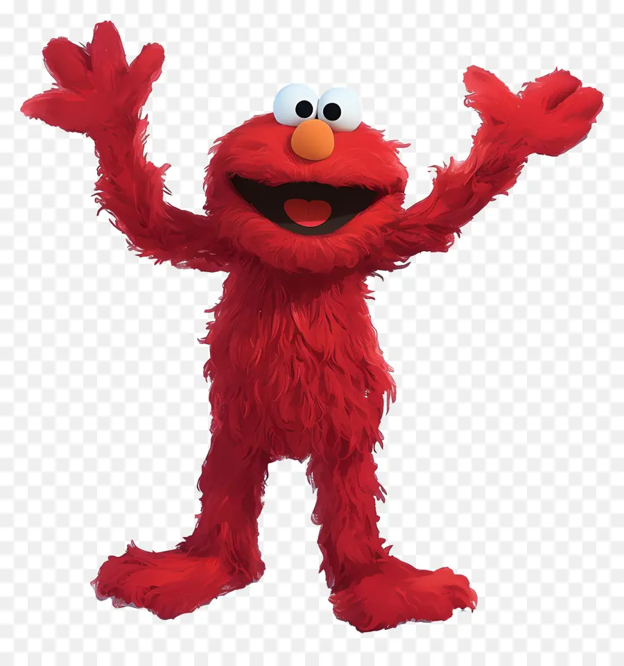 Elmo，Kırmızı Tüylü Karakter PNG